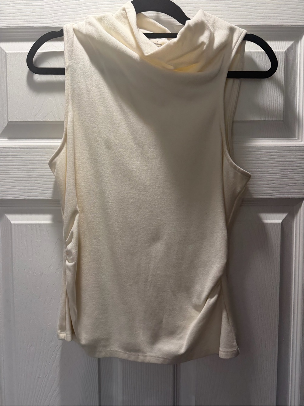 Anthropologie Cream Sleeveless Cowl-Neck Camisole